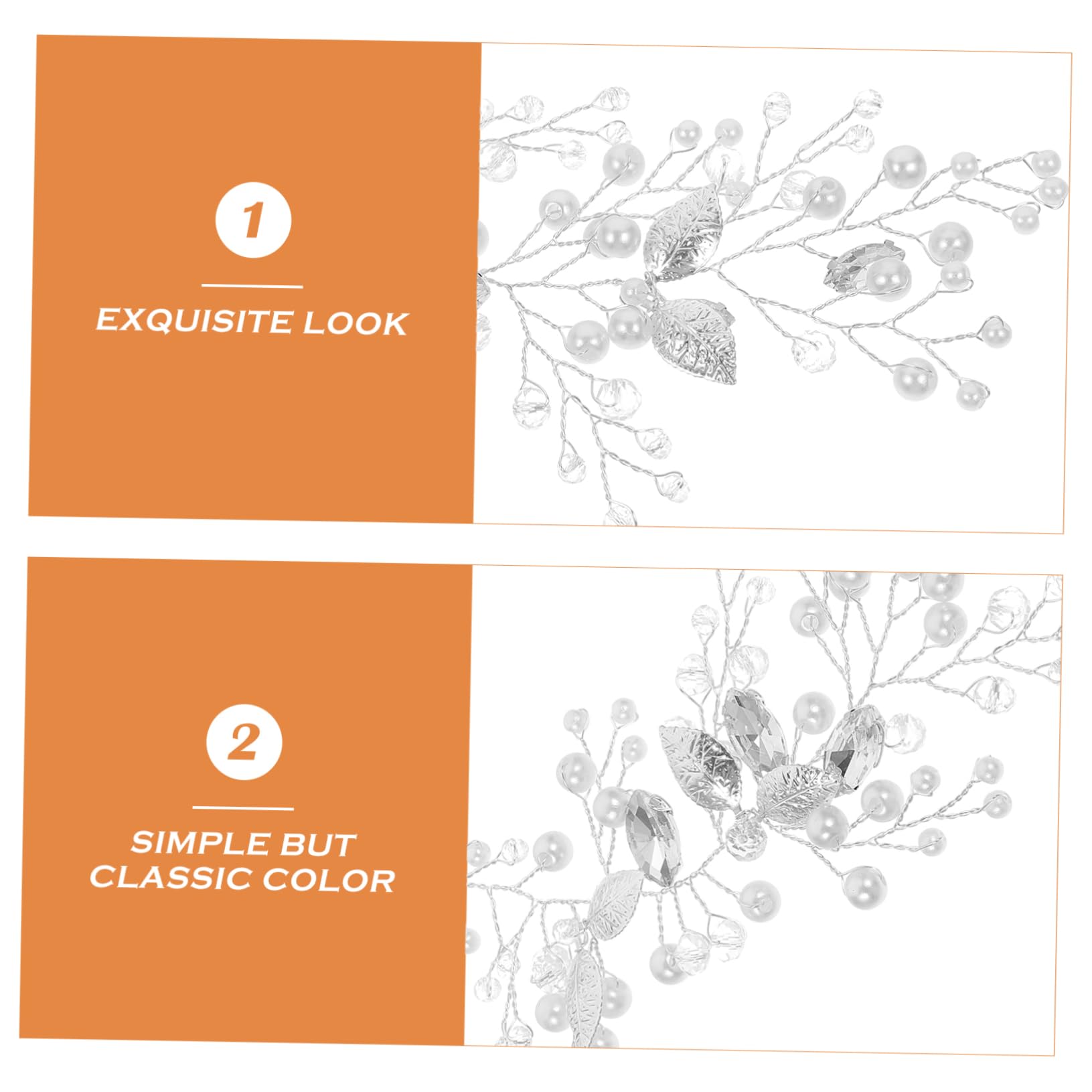FRCOLOR 4pezzi Cerchietto e Accessorio Per Matrimonio e Speciali Headband e Duratura Per Bride