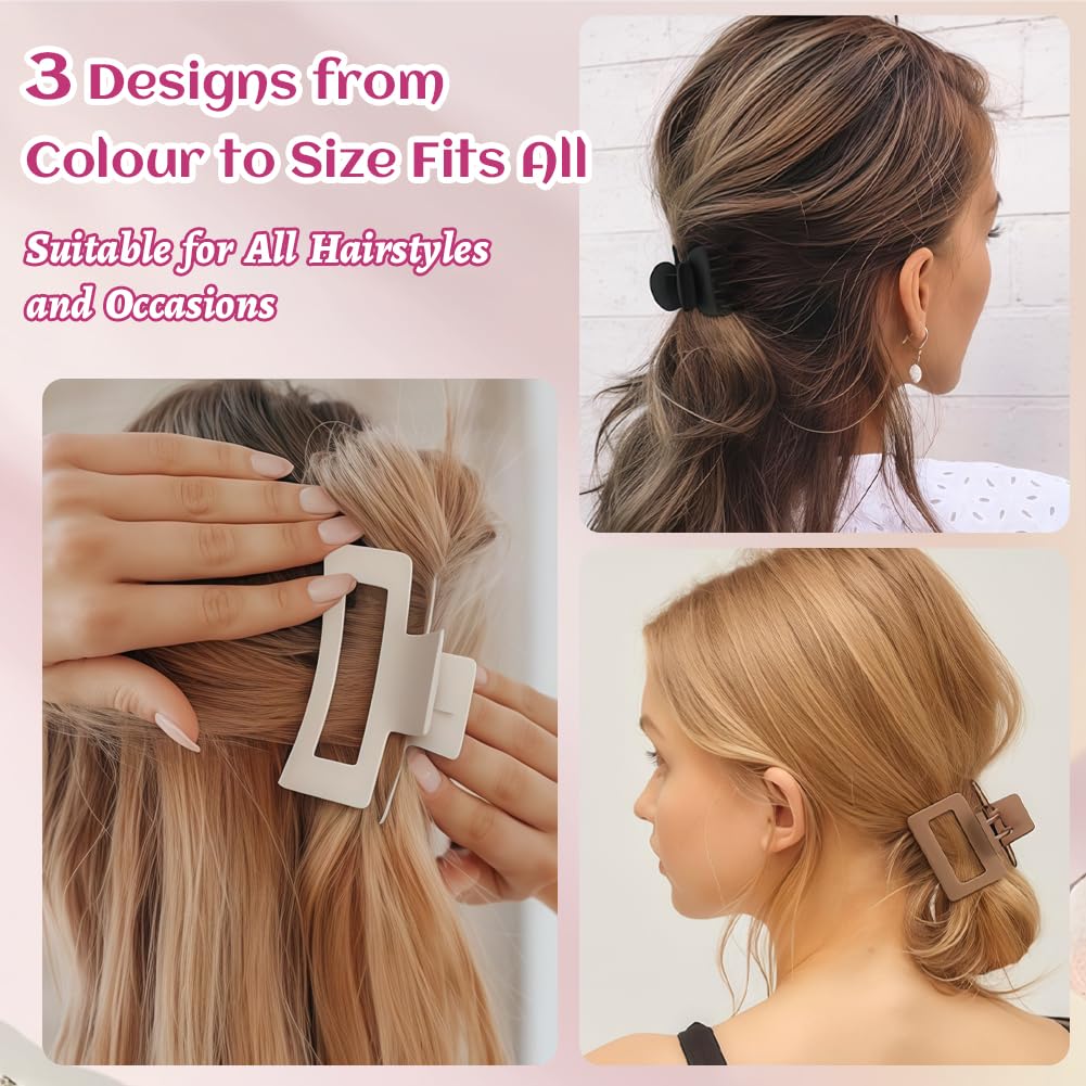 Aucuu Small Hair Clip, 9 Pieces, Claw Hair Clips, Medium Claw Clip, Small Hair Clip, Non-Slip Hair Clip - Image 3