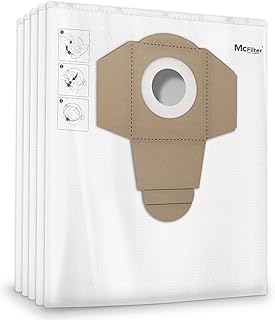 McFilter | 10 bolsas para aspiradoras compatibles con las bolsas para aspiradoras Parkside PNTS 1250, 1250/9, PNTS 1300 A1, B2, C3, D3, E4, F5, PWD 12 A1, PAS 500 D3, DSM 38