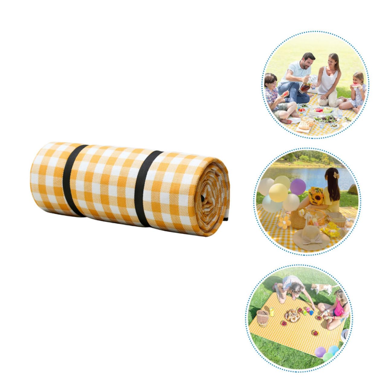 INOOMP Materassino da Spiaggia Spesso Design Colorato Portatile per Picnic, Campeggio e attività Outdoor