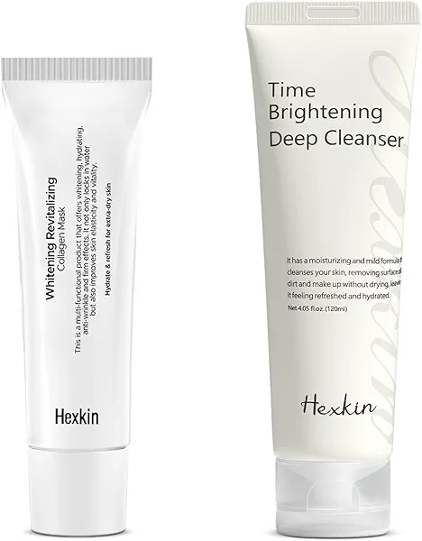 Hexkin Collagen Peel Off Mask and Lauric Acid Pore Cleanser Bundle