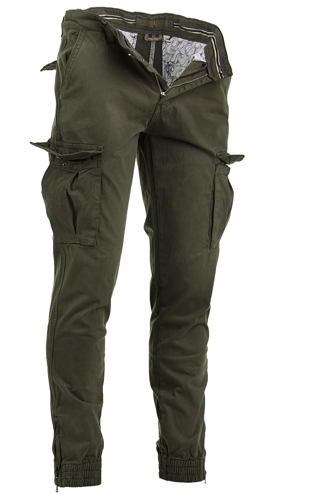 Instinct I Pantaloni Uomo Cargo con Tasche Laterali Slim Fit Autunno Inverno Caldi, Pantaloni Militari Tasconati Multitasche Casual da Lavoro