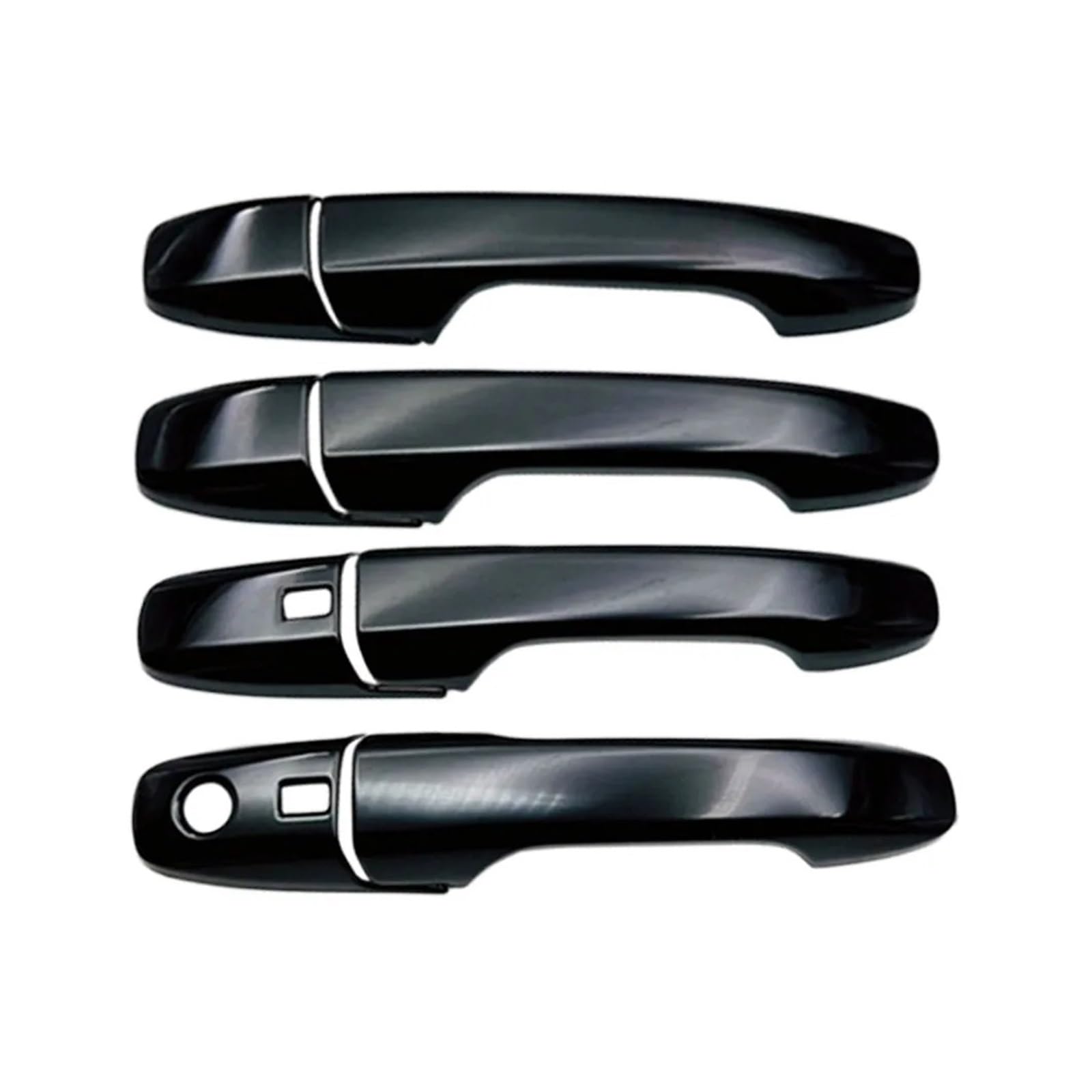 TNTGEBFVBG Universal Car Exterior Door Handle for Toyota for Yaris Ativ/Vois 2022+ Auto Parts ABS Chrome Exterior Door Handle Cover with Smart Keyhole Lock Car Styling(Glossy Black)