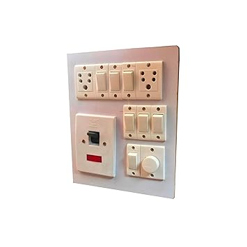 Electric Wooden Switch Board (7 Switches,2 Sockets,1 DP,1 Regulator)