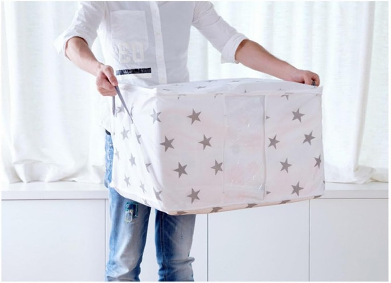 SBTRKT Clothes Quilt Storage Bag Blanket Closet Sweater Organizer Box Sorting Pouches Cabinet Container Travel Home Dropshipping (Color : 2-60x43x36-01)