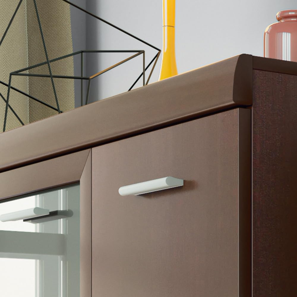 Lomadox Lowboard und Sideboard Wohnzimmer Möbel Set Nussbaum Wohnwand Fernsehwand klassisch TV Schrank Highboard Vitrine