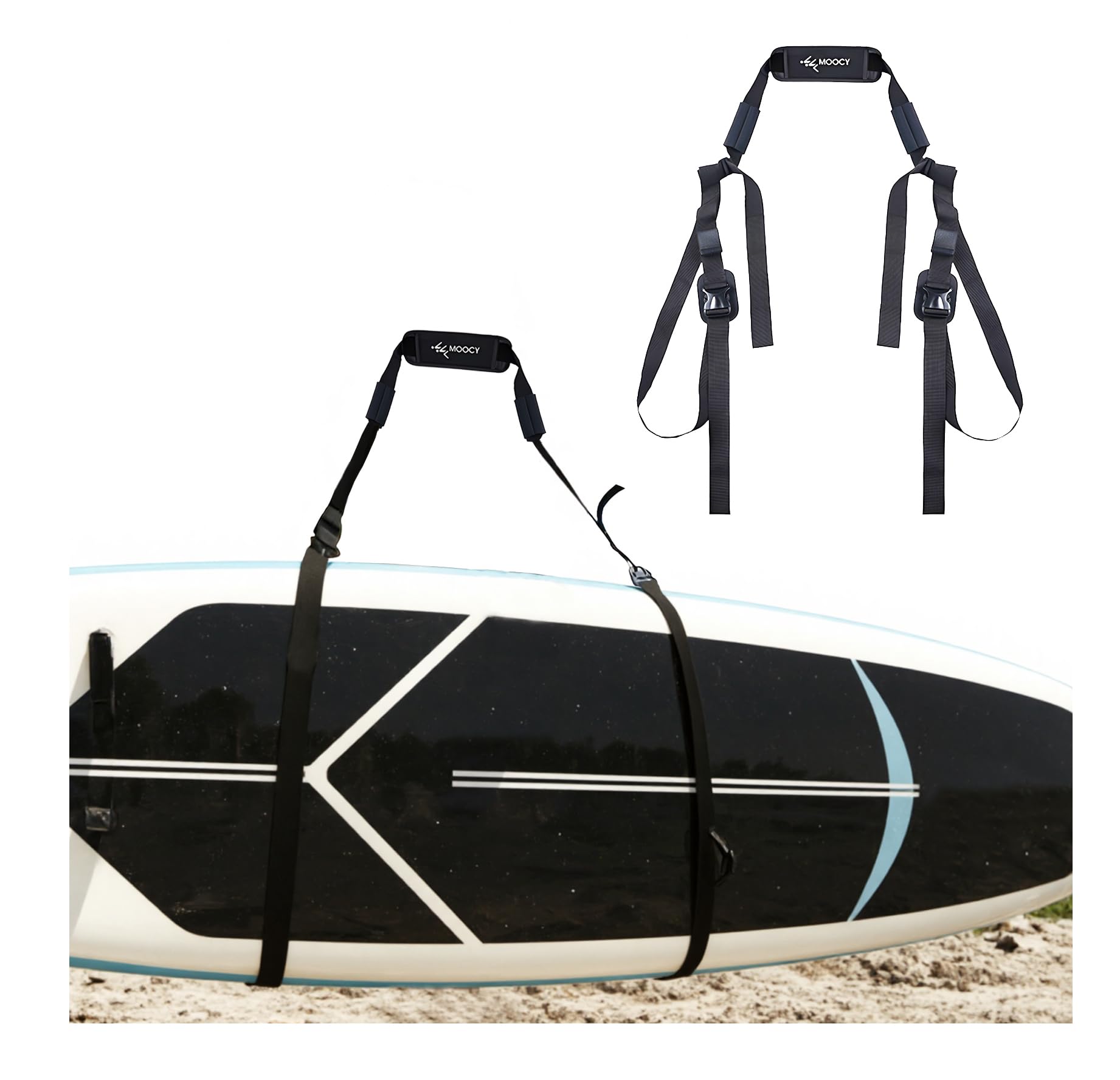 57lilina Paddle Board Straps for Carrying, Inflatable Kayak Paddleboard Adjustable Hanging Carry Carrying Shoulder Straps for Longboards Stand Up Sup