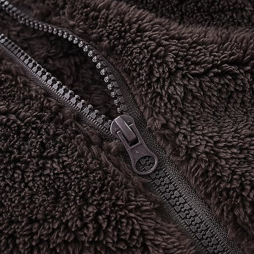 Boys Girls Fleece Vest Fuzzy Sherpa Waistcoat Sleeveless Fall Winter Faux 𝗙𝘂𝗿 Jacket Vest Kids Stand Collar Full Zip Coat3