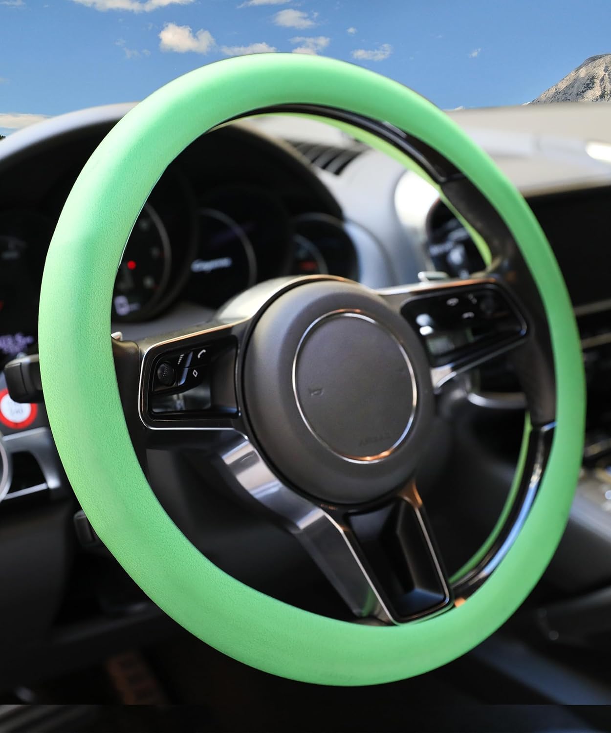 Universal Soft Silicone Steering Wheel Cover | Anti-Slip Breathable Grip | Fits 14-16 Inch Car Steering Wheels | Comfortable Heat & Wear Resistant Wheel Protector for Cars (Multi Colour)-image-15
