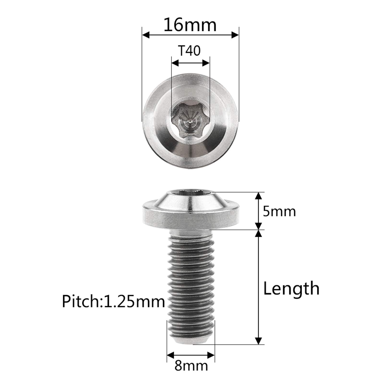 1pc Bullone in tanio M4 M5 M6 M8 Torx Ve a testa svasata piatta Moto rimontato Vi di copertura della tazza dell'olio Lunghezza 8-40mm TC4 13 1pc Bullone in tanio M4 M5 M6 M8 Torx Ve a testa svasata piatta Moto rimontato Vi di copertura della tazza dell'olio Lunghezza 8-40mm TC4 13