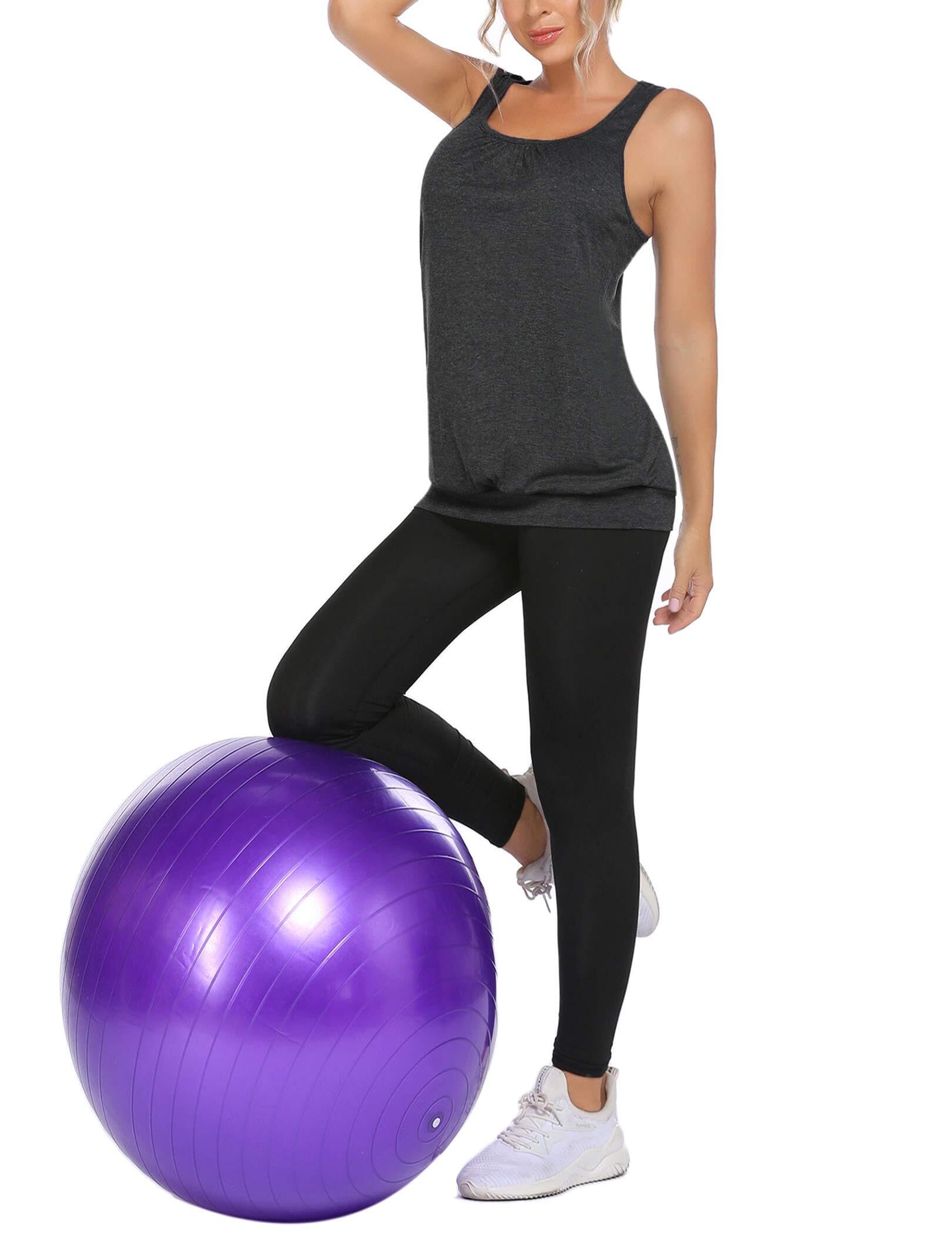 PINSPARK 1 lub 3-pak damskich koszulek sportowych typu tank top, oddychający, do jogi, biegania, fitnessu, bez rękawów, sportowy top