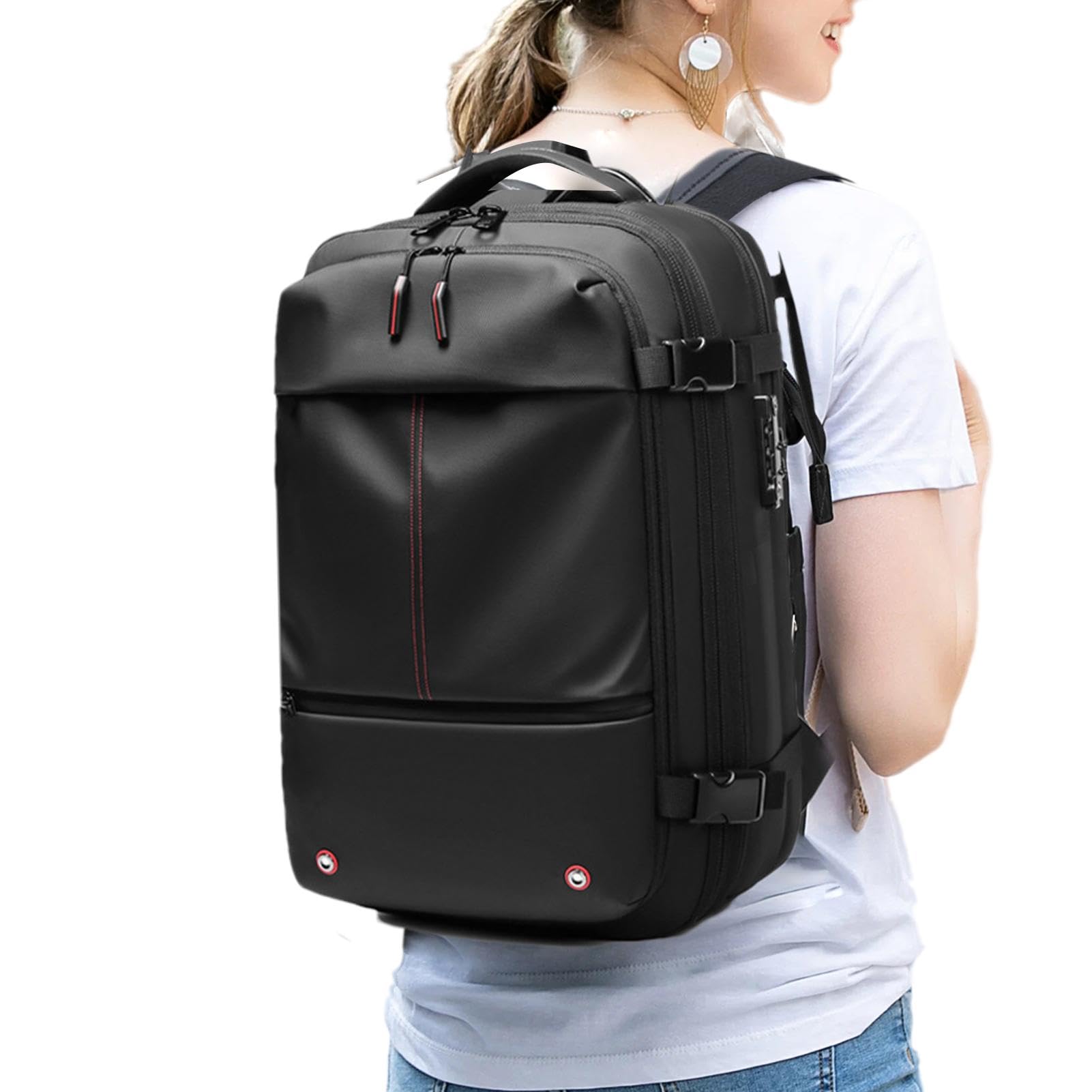 Generisch Mochila de vacío de aire, mochila de viaje al vacío - 60L expandible Airpack con compartimento para ordenador | Embalaje al vacío de tela Oxford, impermeable, separación en seco para