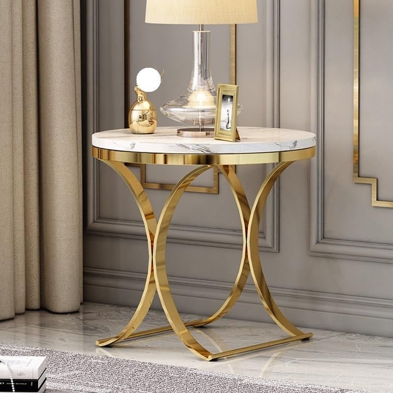 Dream Arts Modern Coffee Table Marble Look Sofa Side Table Snackes Table Metal Frame Tea Table for Living Room Bedroom or Apartmentes (Gold White) (B0DH2YRWMW) Amazon Price History, Amazon Price Tracker