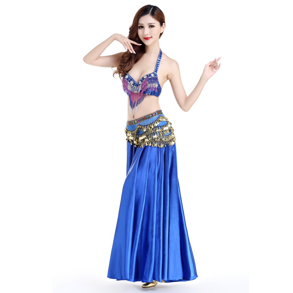 Bauchtanz Satin Voller Tellerrock Halloween Shiny Fancy Rock