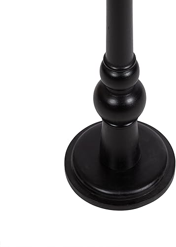 Miniatura 8 de Kate and Laurel Wegner Mesa redonda de madera tradicional para bebidas, 8 x 23 pulgadas, color negro, mesa de pedestal elegante y duradera para uso