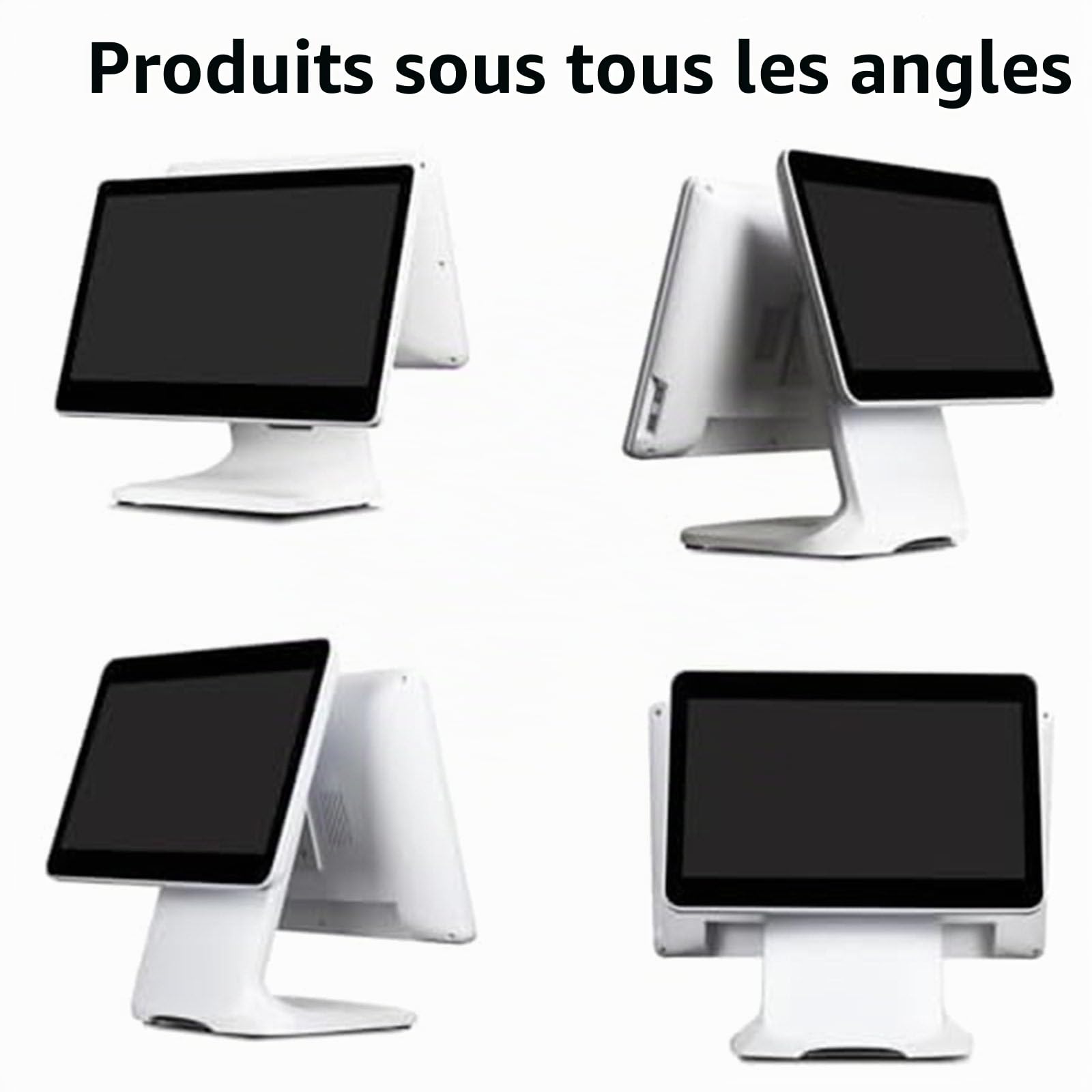 Caisse Enregistreuse à écran Tactile Intelligente, Grand écran 15,6 Pouces Pour Les Petites Entreprises Caissier Menu Professionnel Magasin, Supermarché,Double écran 15,6'' + 13,3''