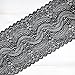 HZLXF1 Trim Pizzo 2 Yards 21 cm Larghezza Ciglia Stretch Stretch Elastico Trim Pizzo Adatto for Abbigliamento Accessori Abito Cucito Applique Costume Costume Tessuti in Pizzo rotte
