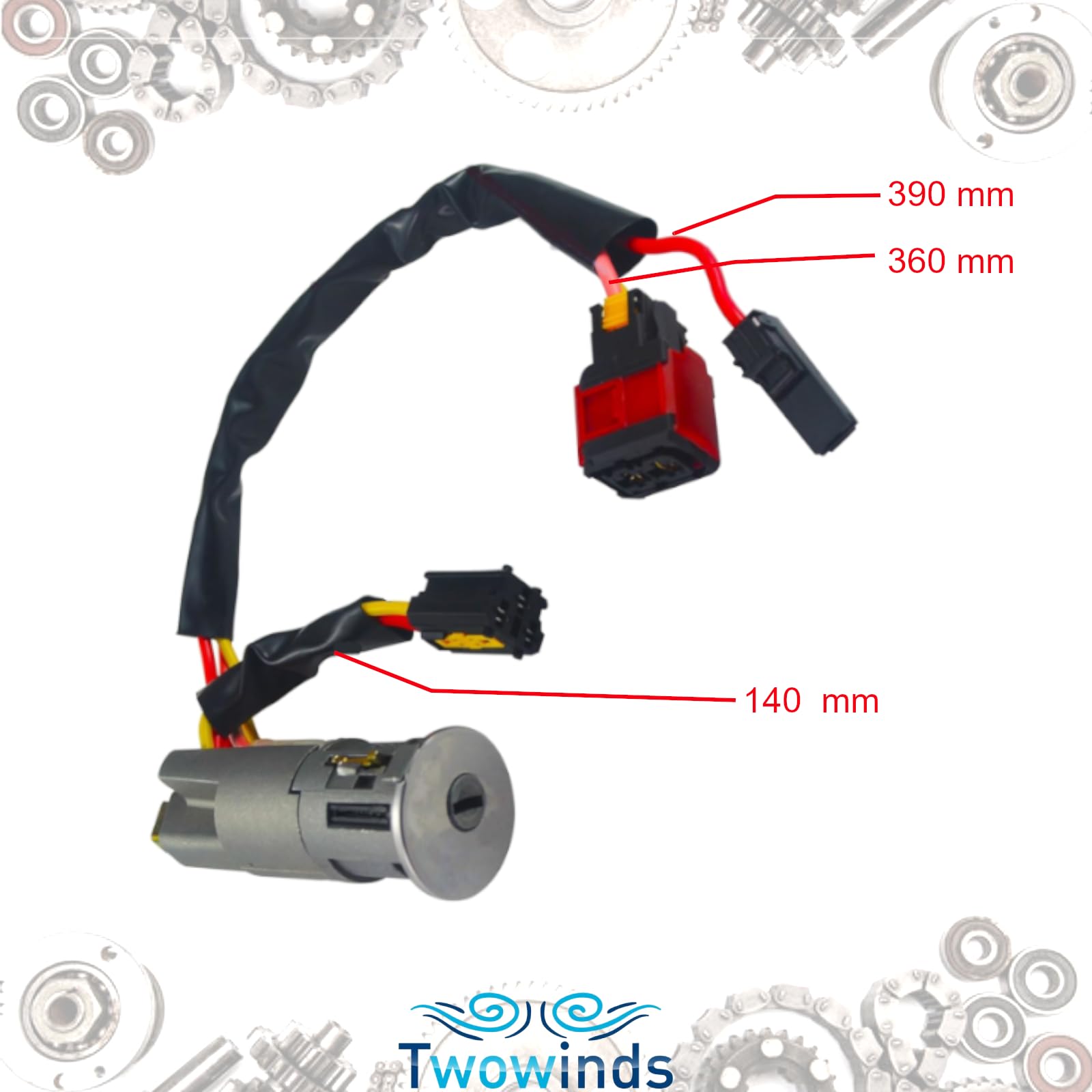 Twowinds Interrupteur Démarrage Compatible avec Peugeot 206 (1998-2010)