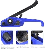 Vista 2 de ViaGasaFamido Tensor de flejado Correa manual de acero Tensor de mandíbulas Crimper Embalaje Kit de flejado para correas de plástico PET 0.3 ~ 0.039