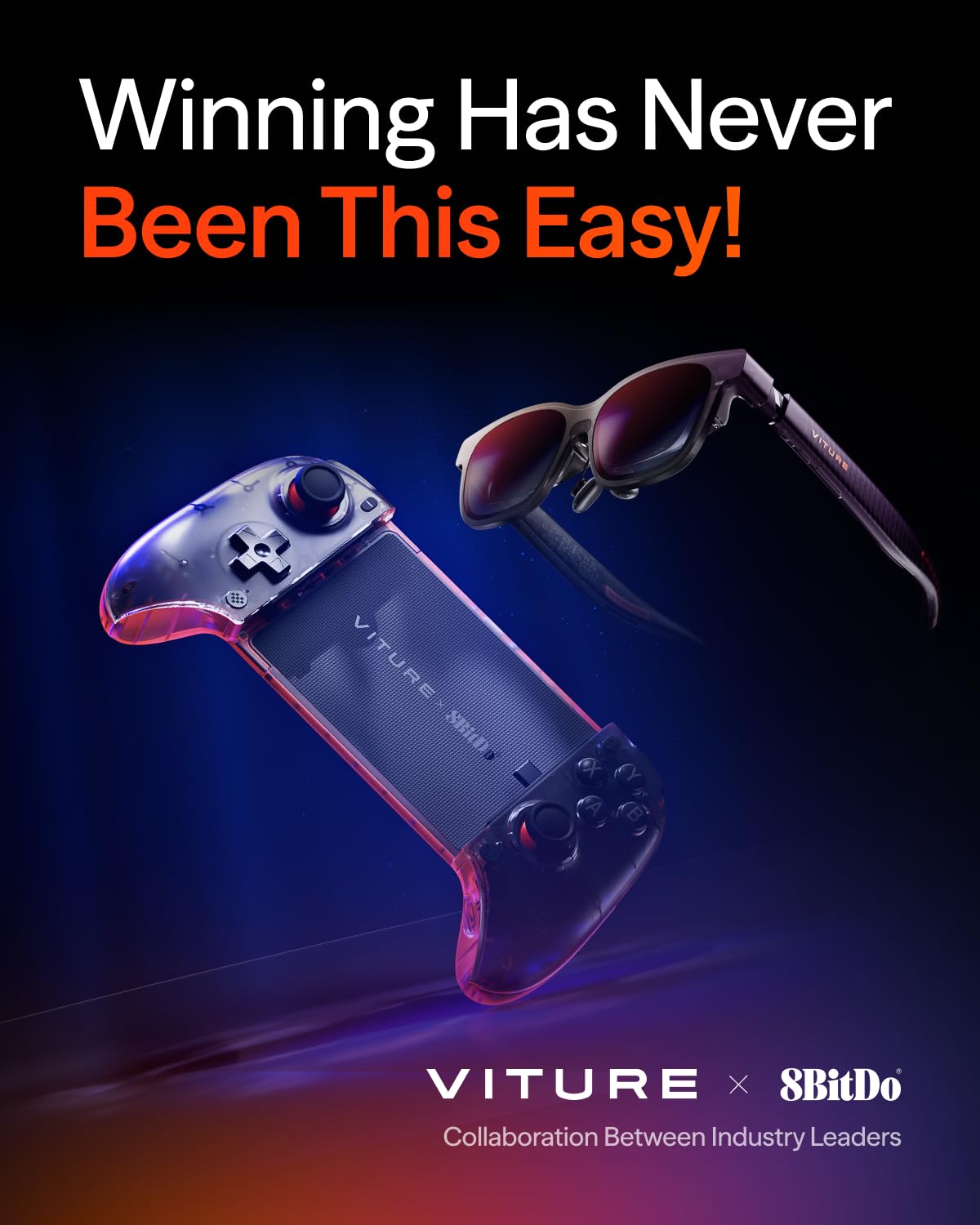 VITURE The Winning Combo — Beast XR-Brille X 8Bitdo Ultimate Mobile Gaming Controller Bundle, Weltweit Erste, Unterstützt XR-Brillen & Pro Android Gaming, Überall Gewinnen
