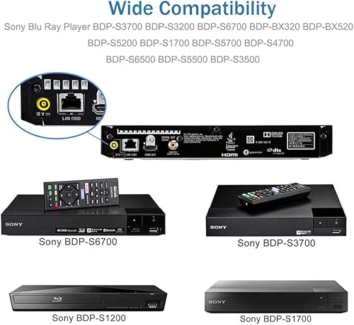 Miniatura 3 de Cable de alimentación universal de 12 V para reproductor de DVD Sony Blu-Ray, adaptador de CA para reproductor de DVD Sony BDP-S5200 BDP-S3200