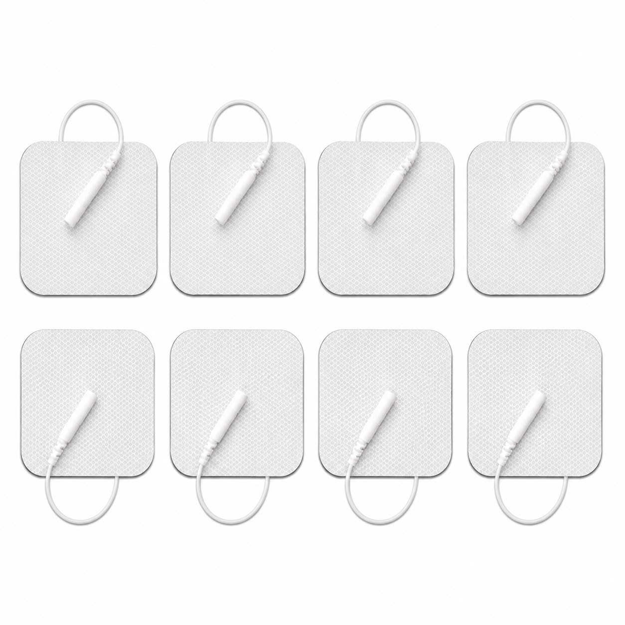 AGAM Digital Therapy Machine Electrodes (Square Shape) – Strong Adhesive Gel, Universal Replacement Pads for Muscle Pain Relief, Reusable TENS Unit Electrode Pads (Pack-8)