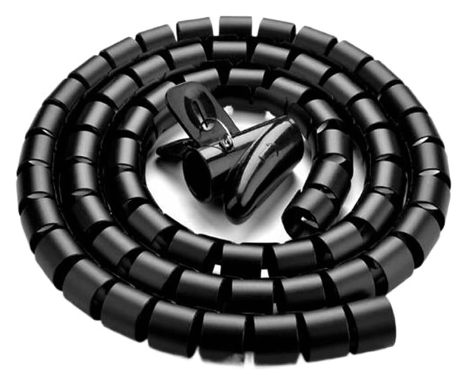 Protezione for cavi, avvolgicavo a spirale, 1 pz. Nero, organizer for guaina flessibile for cavi, tubo di stoccaggio a spirale flessibile(28mm ID 3 meter)
