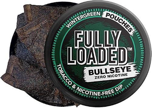 Fully Loaded Chew - 10 Pack Wintergreen Pouches - Tobacco Free and Nicotine Free Wintergreen Flavored Chew. Herbal Dip and Snuff to Help Quit Dipping, Quit Chewing, and Quit Tobacco.