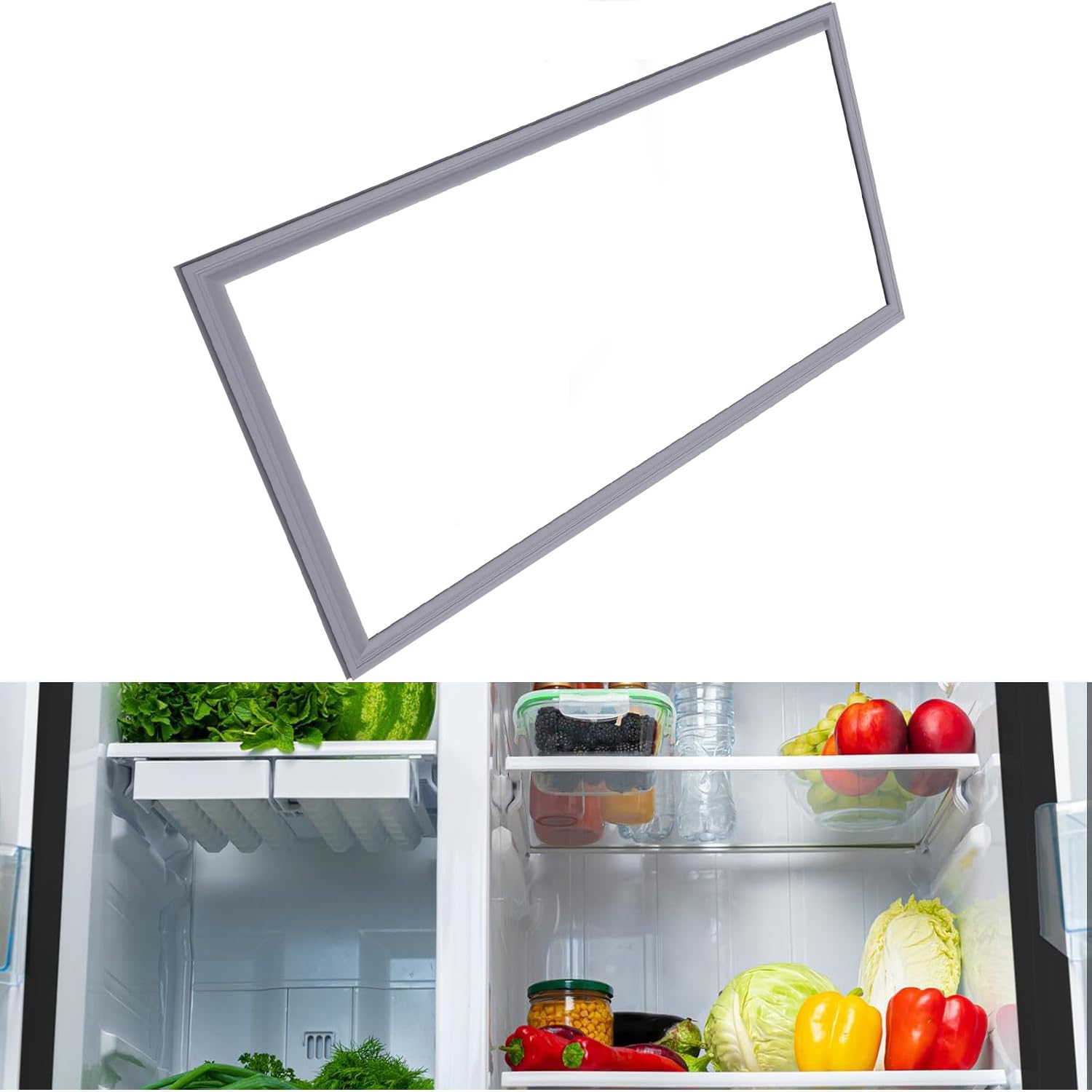 Universal Türdichtung Magnetdichtung Dichtung Kühlschrankdichtung Gefrierteiltürdichtung Für Kühlschrank Gefrierteil Ersatzteil Ersetzt,White/Grey