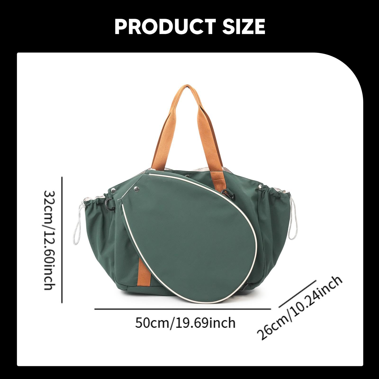 Borsa Sportiva da Badminton per Uomo E Donna, Borsa a Tracolla Singola, Custodia per Racchetta, Organizer Portatile in Tessuto Oxford per Allenamento