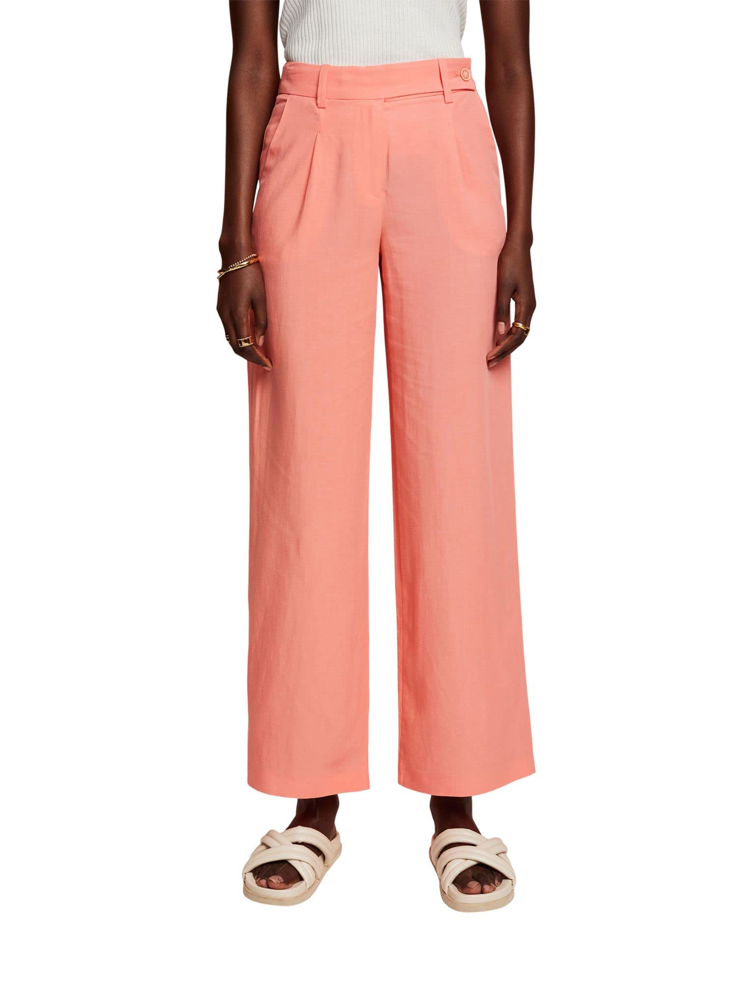 ESPRIT Women's Trousers, 645/Coral, 42W x 32L