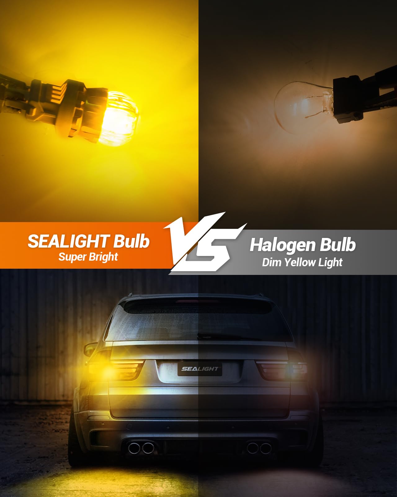 AUXITO Yellow Amber 3157 DR LED Turn Signal Parking Light Canbus - Foto 6