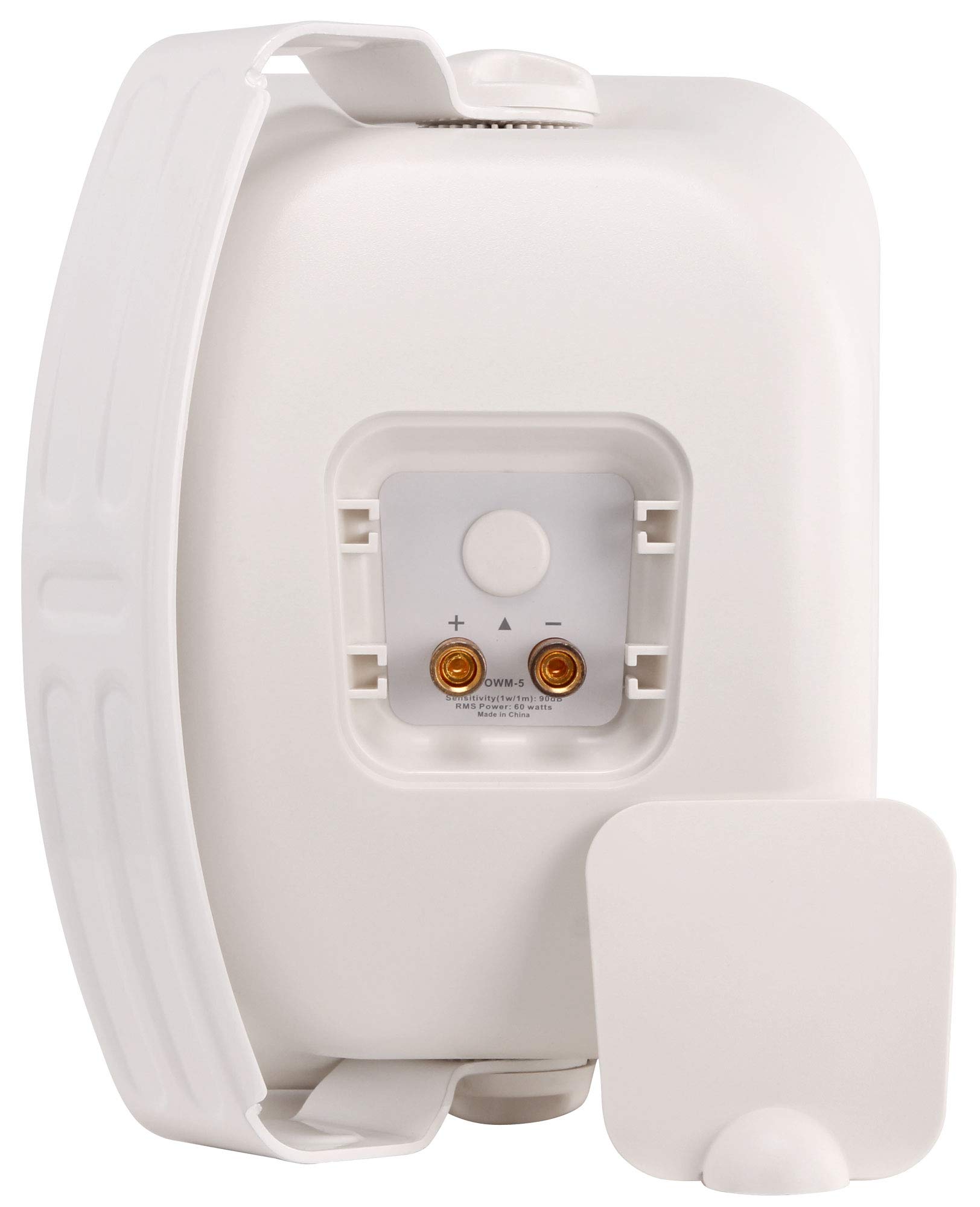Pronomic OLS-5 WH Enceinte DJ PA Outdoor pour Jardin, terrasse, Restaurant (80 Watts, Indice de Protection IP56, 8 Ohms, woofer 5,25") Blanche