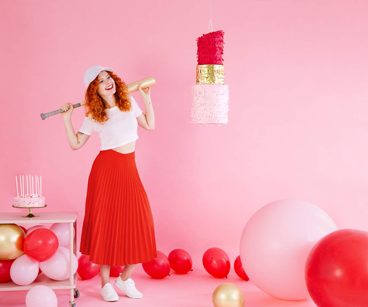Pignatta A Forma Di Fenicottero Rosa - Per Feste Dei Bambini, Con Sistema A Corda, Senza Dolci Inclusi, 35 Cm - Foto 12