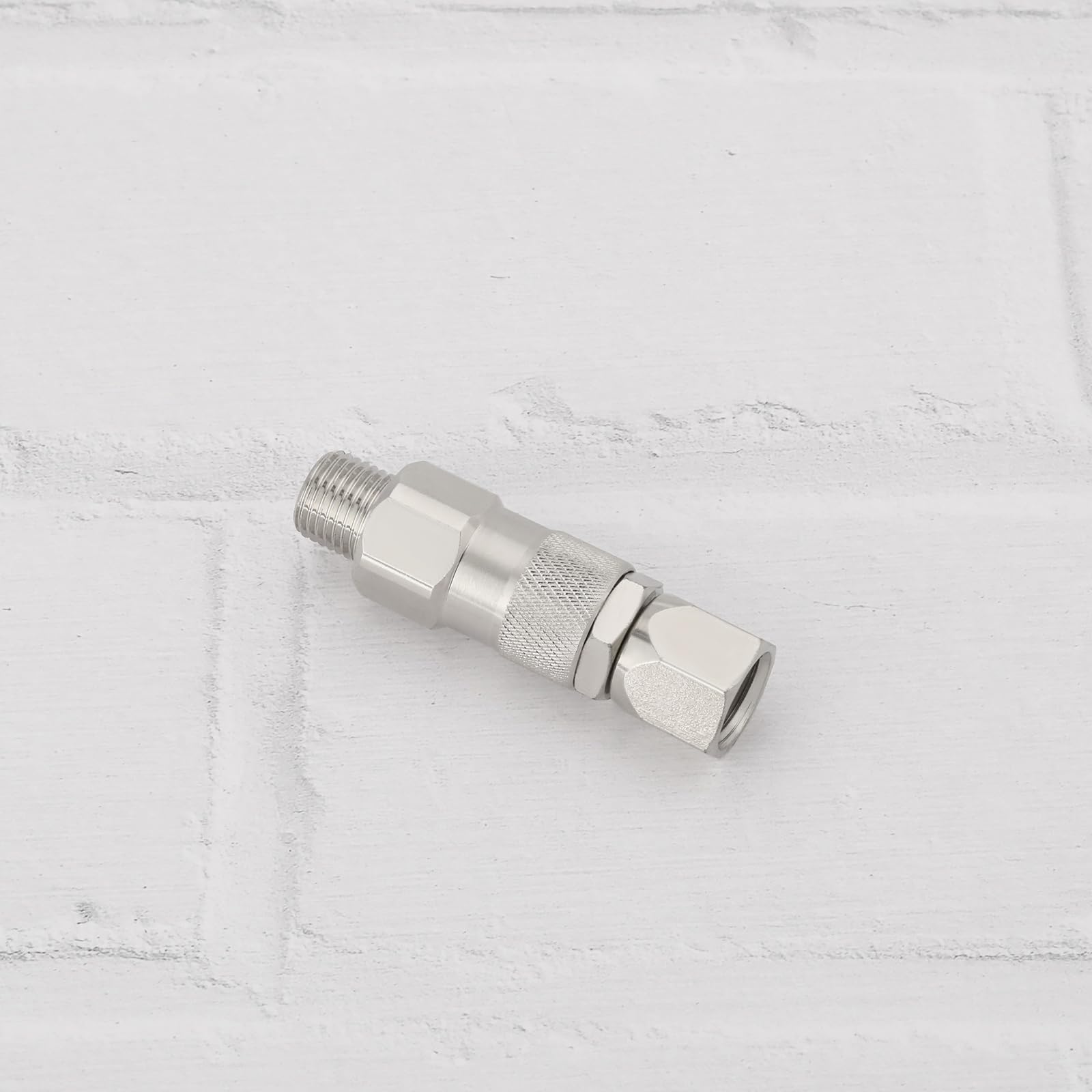 EMSea 1 Pezzo Giunto Girevole Ad Alta Pressione Da 1/4 Pollici Maschio - 1/4 Pollici Femmina Giunto Girevole Per Idropulitrice Ad Alta Pressione 66,2x16,9 Mm Per Spruzzatori Airless Connettore