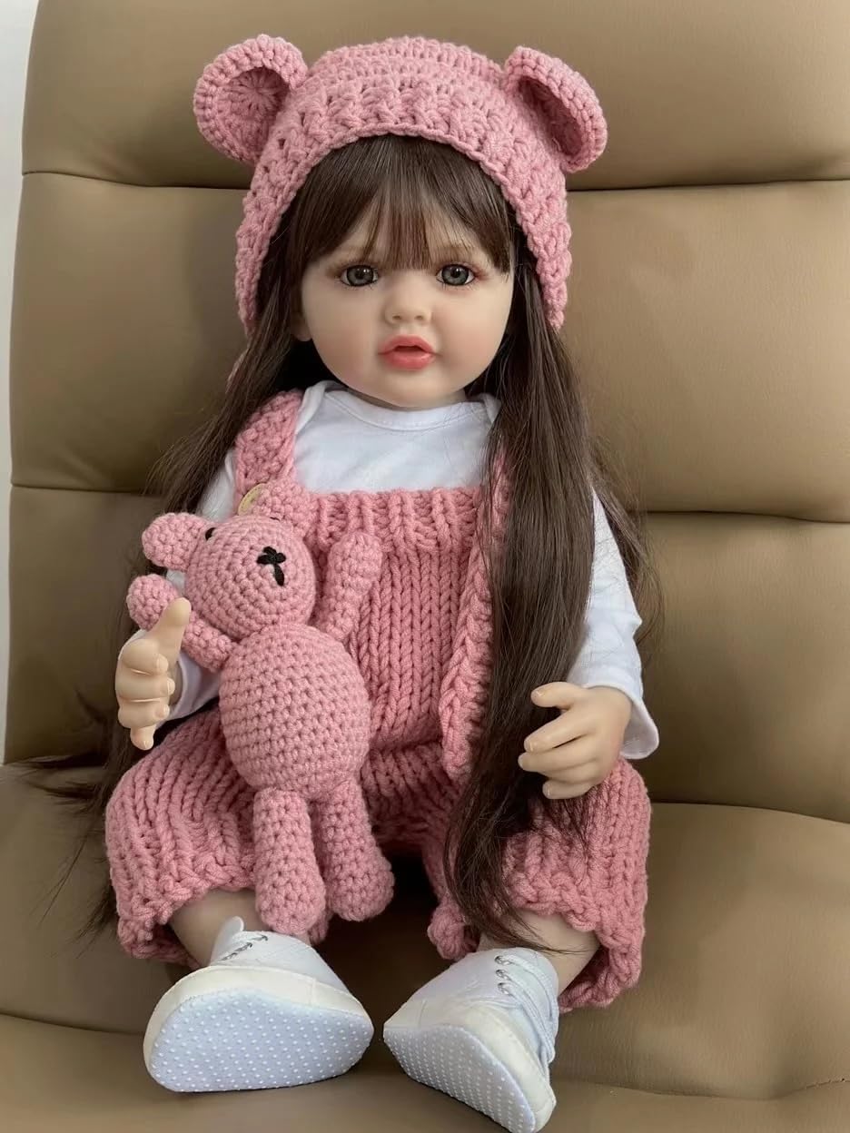 Angelbaby Reborn Realistic Baby Doll Boy, Realistic Life Like Newborn Baby Dolls Silicone Full Body Handmade Weighted Real Life Babys Doll Muñecas Reborn Gift Toys for Boys Age 3 +