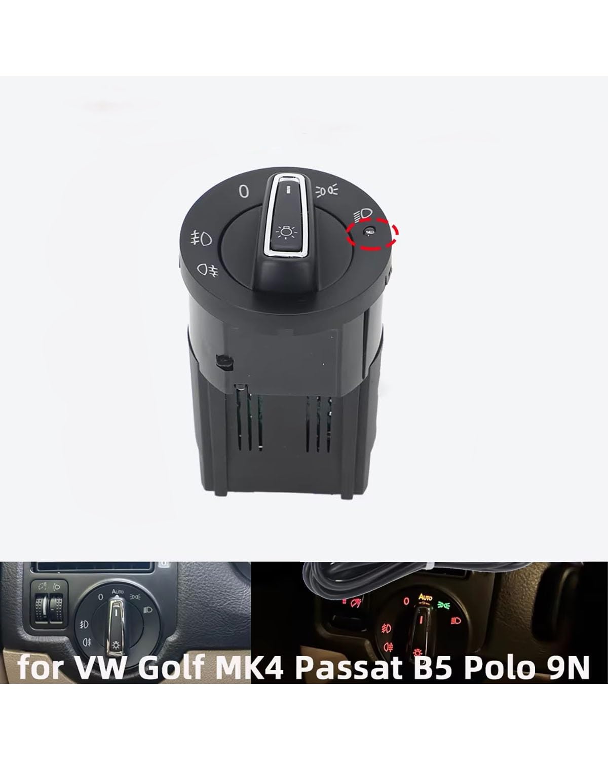 Para Golf 4 MK4 Passat B5 Polo 9N 9N3 18D941531D Interruptor Luces Auto