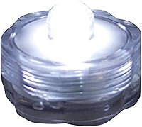 Vista 2 de Set de 12 velas de té con luces ledes para boda, sumergibles, centros de mesa