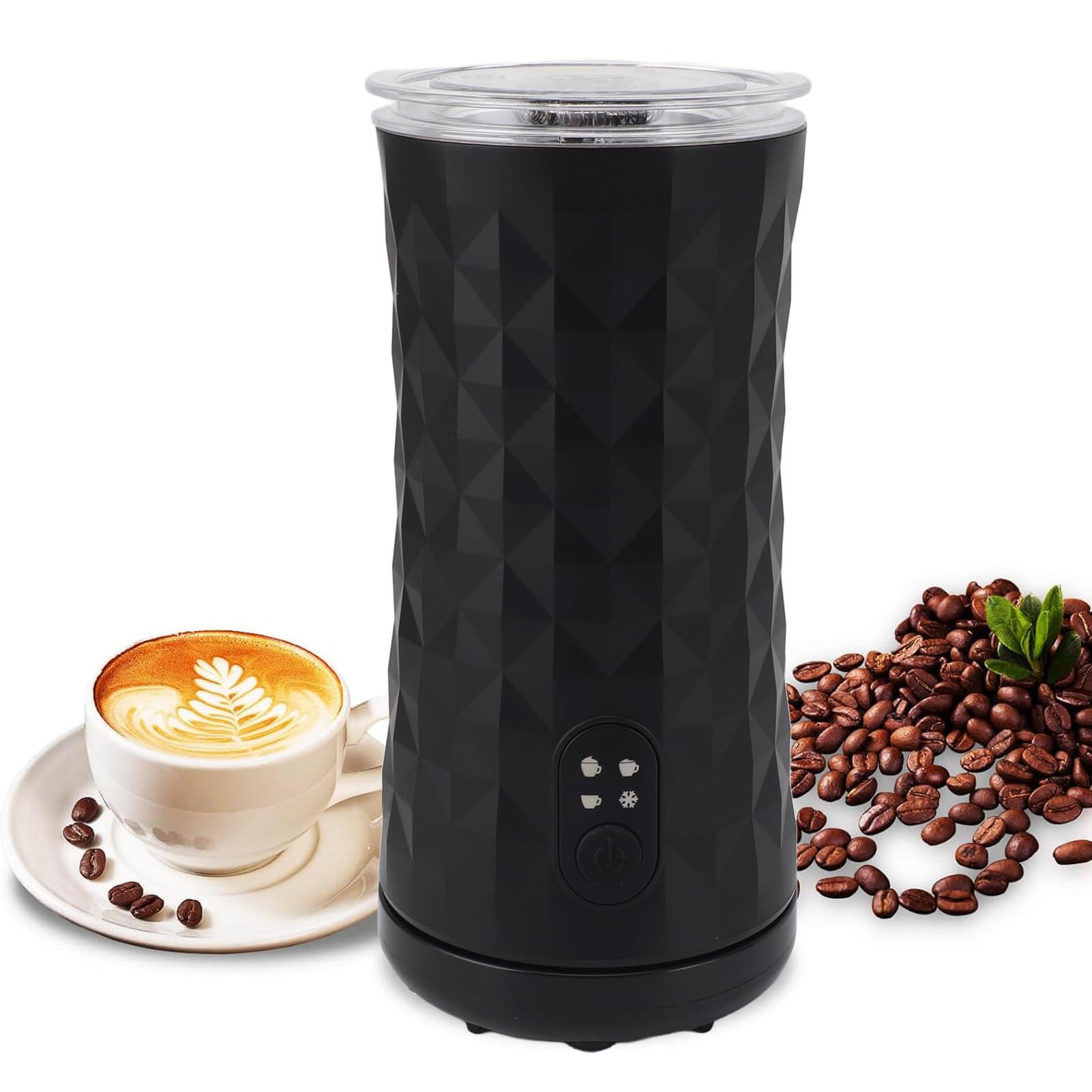 400W elektryczny spieniacz do mleka 4 w 1 automatyczne urządzenie do robienia gorącej zimnej pianki spieniacz ze stali nierdzewnej do kawy Lattes Cappuccino do użytku domowego 120V