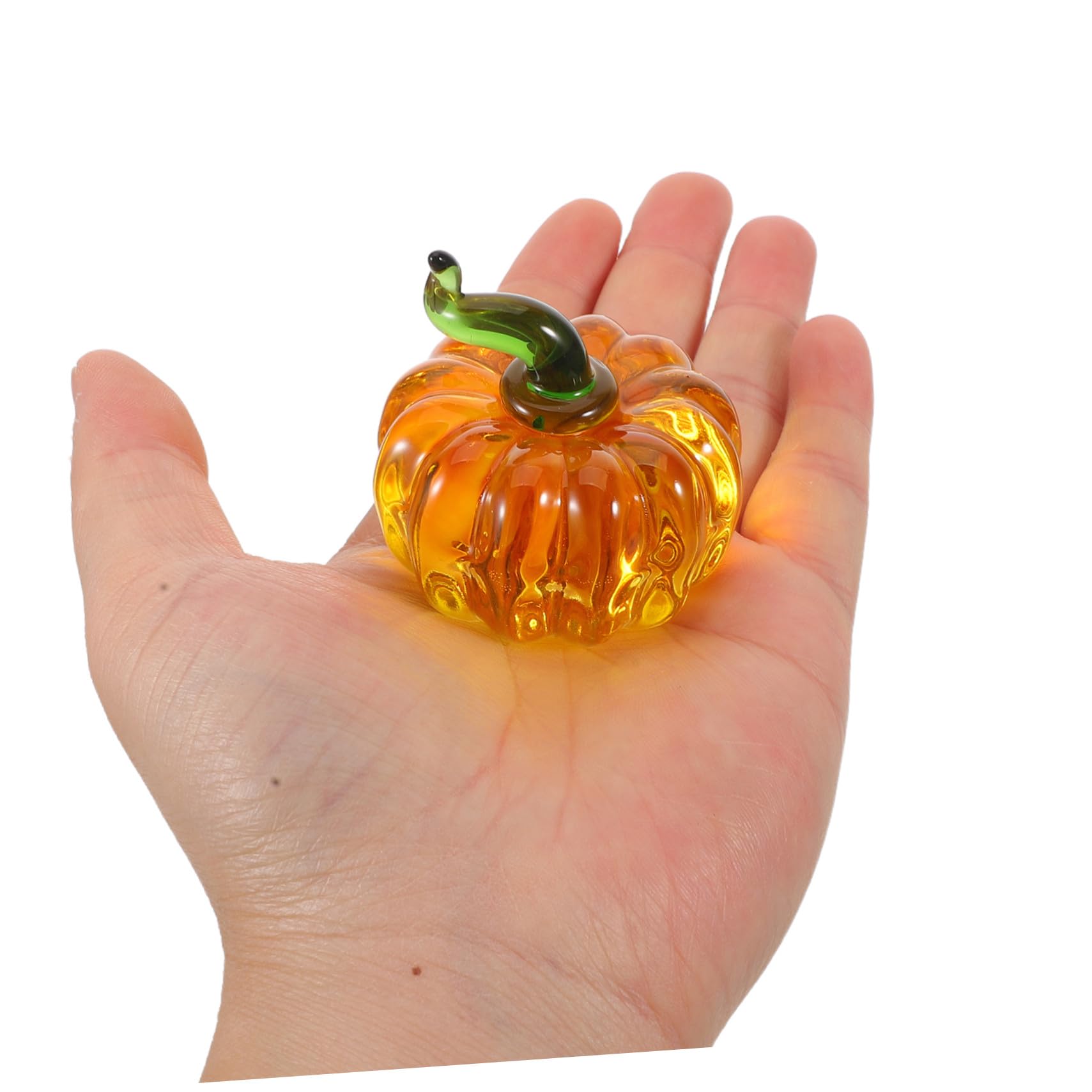 TOYANDONA 4stücke Künstliche Mini-kürbis-Ornamente Kristallkürbis-deko für Tisch Schmuck für Herbsternte Halloween-Dekoration Dekorieren