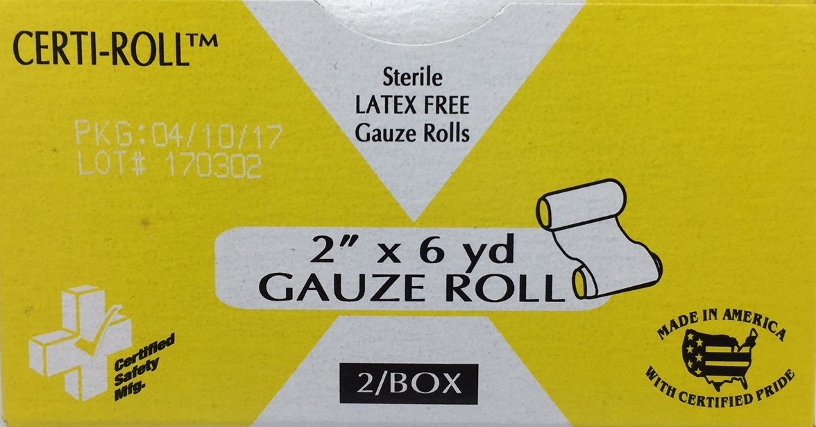 Certified Safety Certi-Gauze Roll (211-024) 2" x 6 yds. # 634