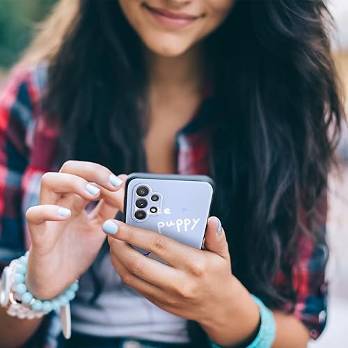 Miniatura 9 de Funda para Galaxy A32 5G, para Samsung Galaxy A32 5G, divertido diseño de perro lindo estilo animal de dibujos animados con correa de cordón,