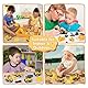FRUSE Magic Toy Sand Für Kinder,Magic Spielsand Koffer mit Sand,4 Baufahrzeuge,4 Sandformen, Spielsand Baukasten,Sensorisch Sandspielzeug Spielsand für Jungen Mädchen Alter 3 4 5 6 7+ Jahre Alt