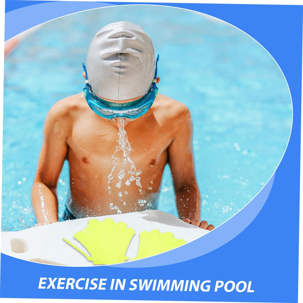 BESPORTBLE Water Gloves Hand Paddles Swim Training Equipment 2 Pairs Silicone Gloves for Pool