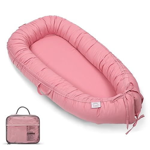 Miniatura 14 de Tumbona para bebé, tumbona infantil para recién nacido, funda portátil para nido de bebé, transpirable y suave, artículos esenciales para recién