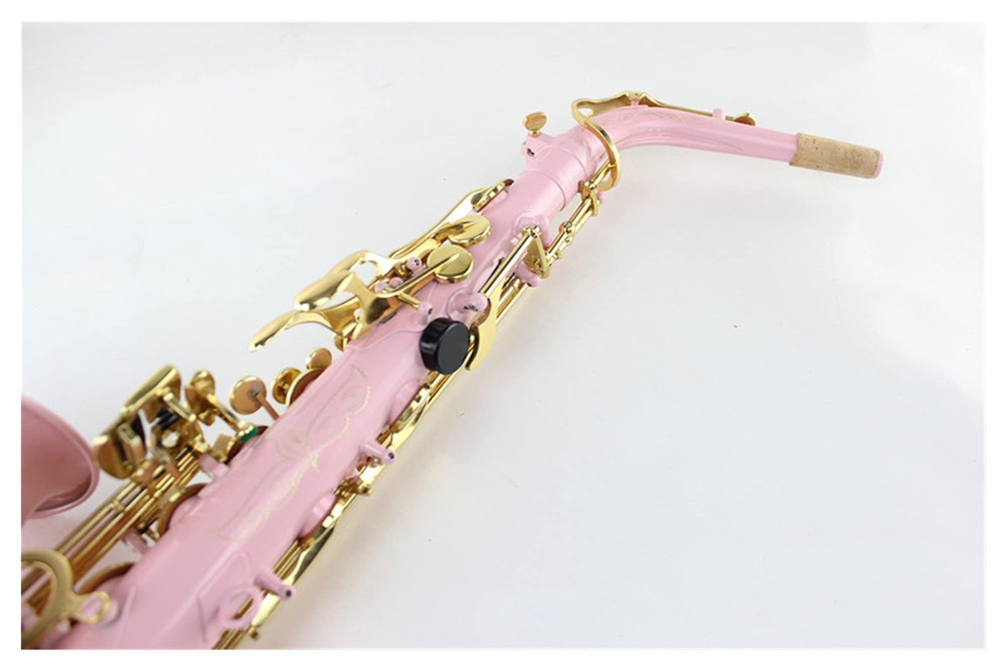 Sassofono Professionale Sassofono Alto con Tasti in Oro Rosa sulla Superficie Piana E Tipo Chiave Strumento a Fia