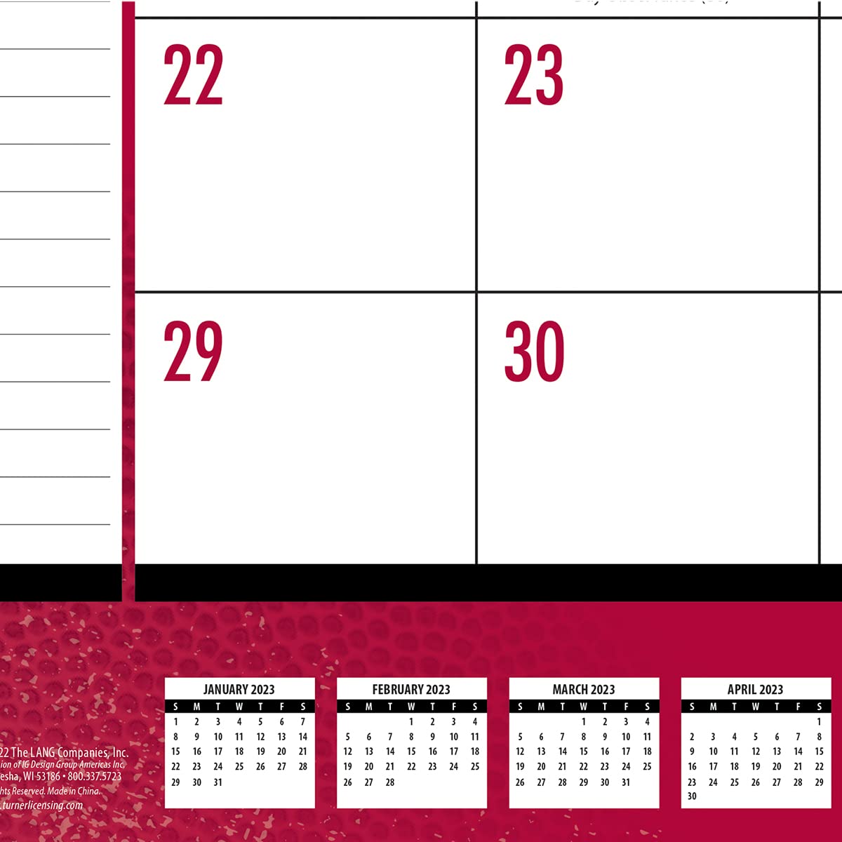 TURNER SPORTS Arizona Cardinals 2023 22X17 Desk Calendar (23998061526)