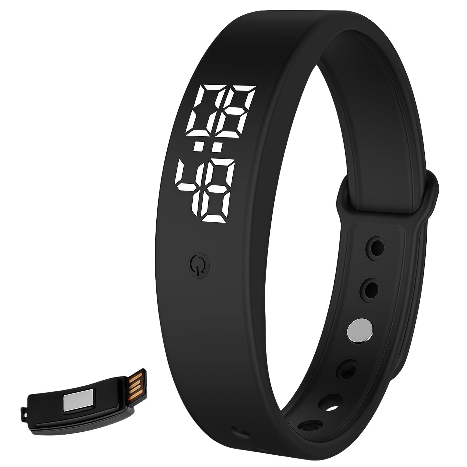 Lytari Silent Vibrating Alarm Wristband, Vibrating Alarm Reminder for People with Partners New Borns Children, 6 Custom Alarms & 3×Daily Temperature Checks for Deep Sleepers/Hearing Impaired Deaf