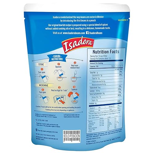 Miniatura 2 de Isadora Frijoles refritos bajos en grasa, 15.2 onzas (paquete de 8)