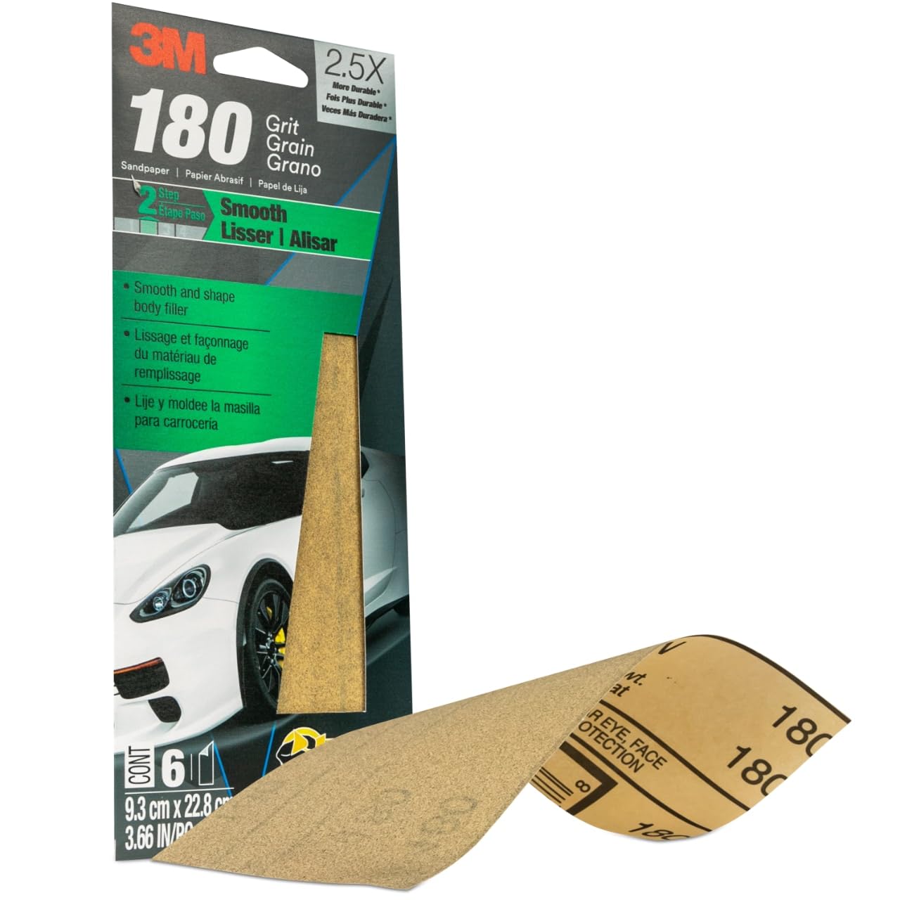 3M Sandpaper 180 Grit - Auto Body Repair -3 3M Sandpaper 180 Grit - Auto Body Repair -3